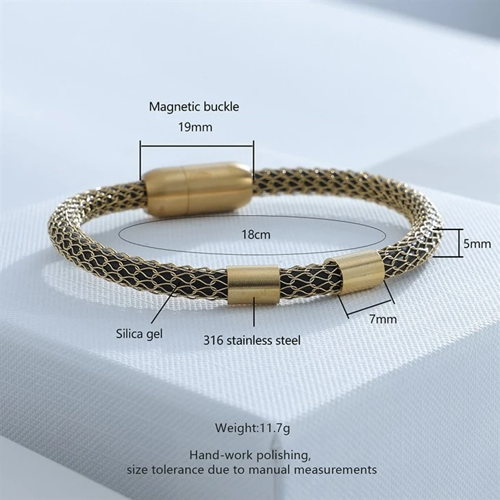 316L Stainless Steel Silicone Magnetic Buckle Bracelet – Wholesale & Customizable high quality